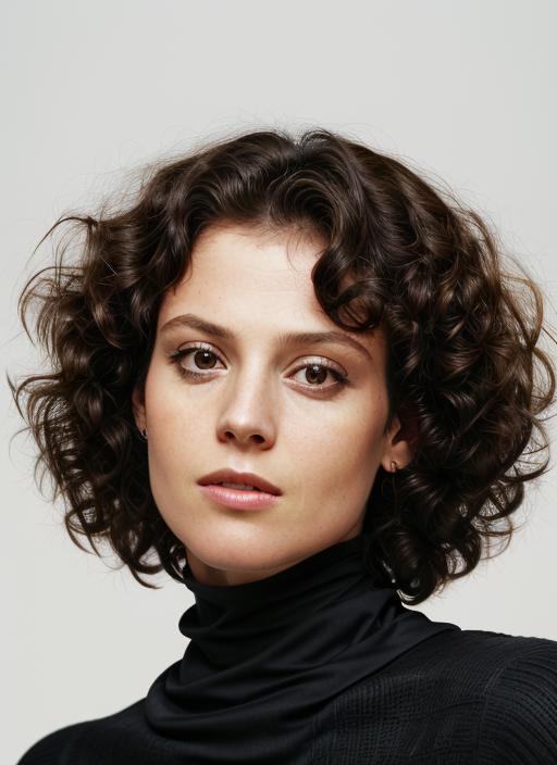 54137-3285964996-_lora_SigourneyWeaver_.8_ sw1 , headshot, woman, solo, curly hair, ((black turtleneck)), white background, no background, PNG, n.png